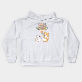 Romantic Cat Kids Hoodie